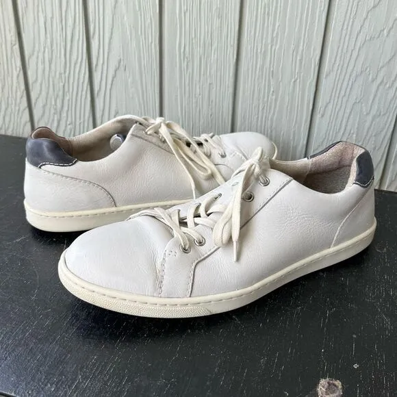 Born White Leather Lace Up Sneakers Size 9.5M Casual Comfort Shoes