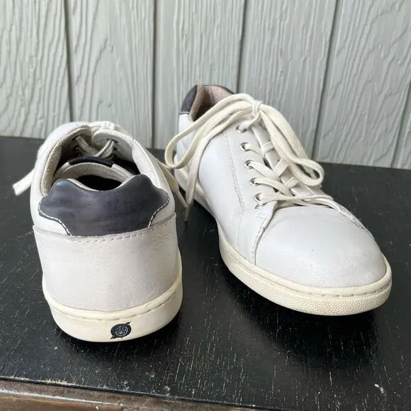 Born White Leather Lace Up Sneakers Size 9.5M Casual Comfort Shoes
