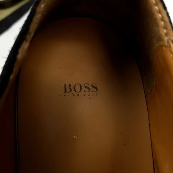 BOSS Hugo Boss Hybrid Derby Luxe Dark Navy Suede Sneaker Casual Shoes Mens 12