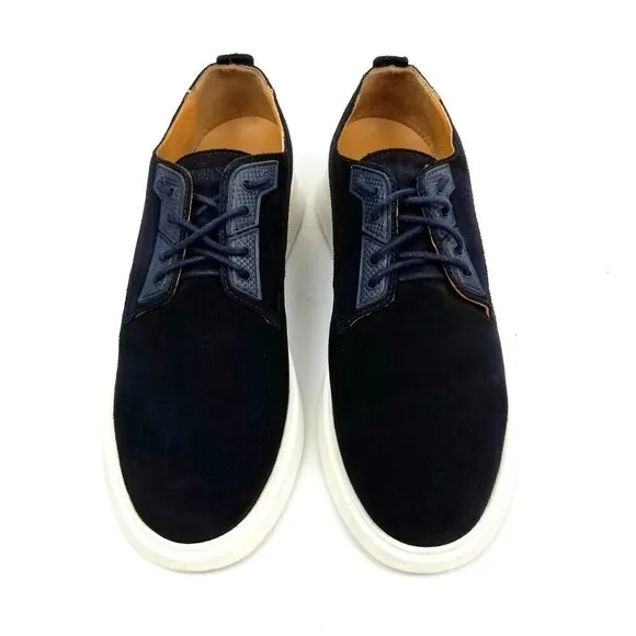 BOSS Hugo Boss Hybrid Derby Luxe Dark Navy Suede Sneaker Casual Shoes Mens 12