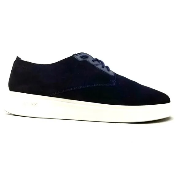 BOSS Hugo Boss Hybrid Derby Luxe Dark Navy Suede Sneaker Casual Shoes Mens 12