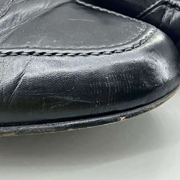 Bragano Penny Loafers Men's Size 12 M Black Leather Slip On Comfort Shoes Italy
