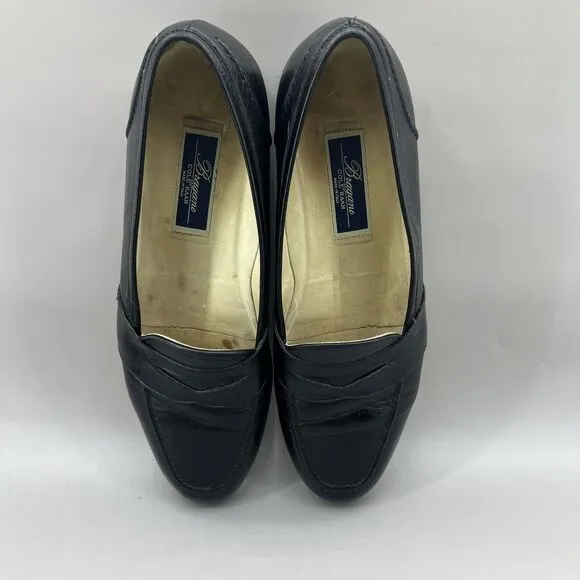 Bragano Penny Loafers Men's Size 12 M Black Leather Slip On Comfort Shoes Italy