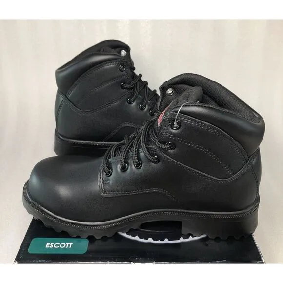 Brahma Escott Men's Soft Toe 6&quot; Black Work Boot Slip &amp; Oil Resistant Size 7.5W