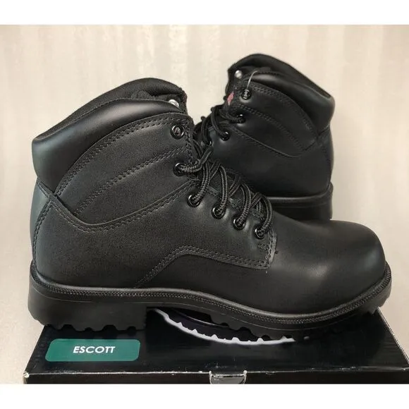 Brahma Escott Men's Soft Toe 6&quot; Black Work Boot Slip &amp; Oil Resistant Size 7.5W