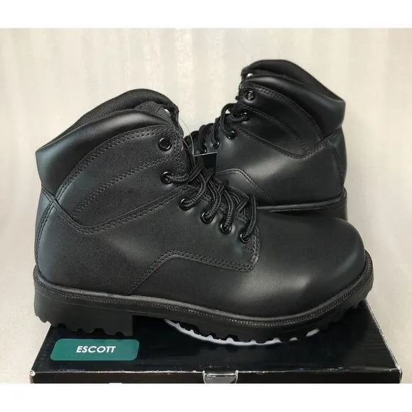 Brahma Escott Men's Soft Toe 6&quot; Black Work Boot Slip &amp; Oil Resistant Size 7.5W