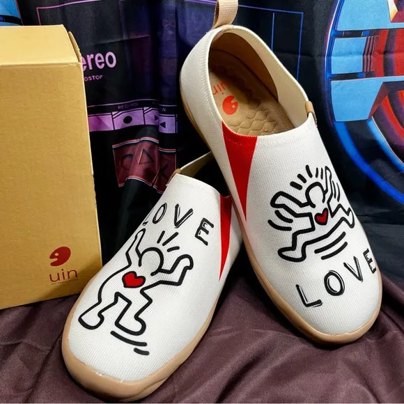 *BRAND NEW* HARING UIN True Love Travel Slip On Casual Knit Shoes Size 9.5