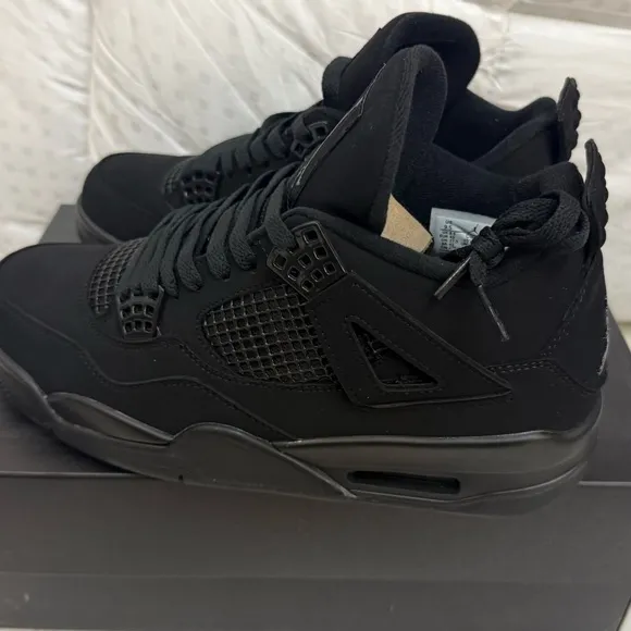 Brand new  Never worn Black Sneakers with Mesh and Leather Overlays
