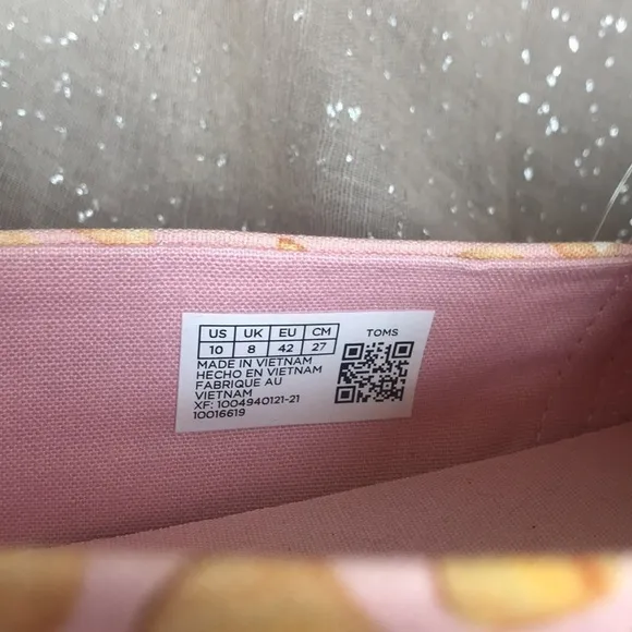 Brand New Toms Alpargata Dusty Blush Fortune Cookies Slip-On Shoes Ortholite