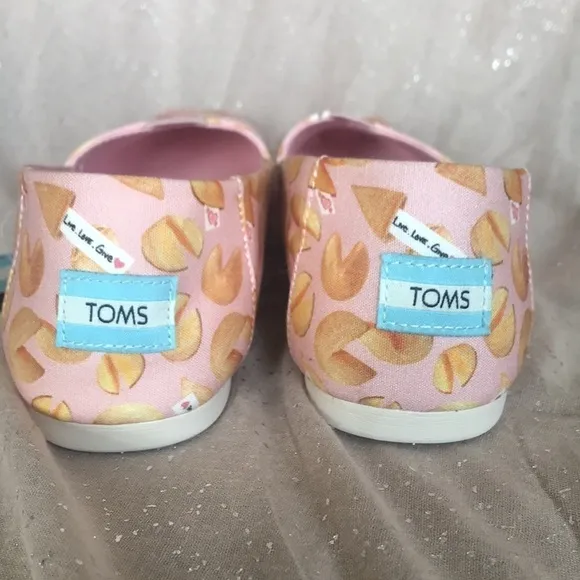 Brand New Toms Alpargata Dusty Blush Fortune Cookies Slip-On Shoes Ortholite