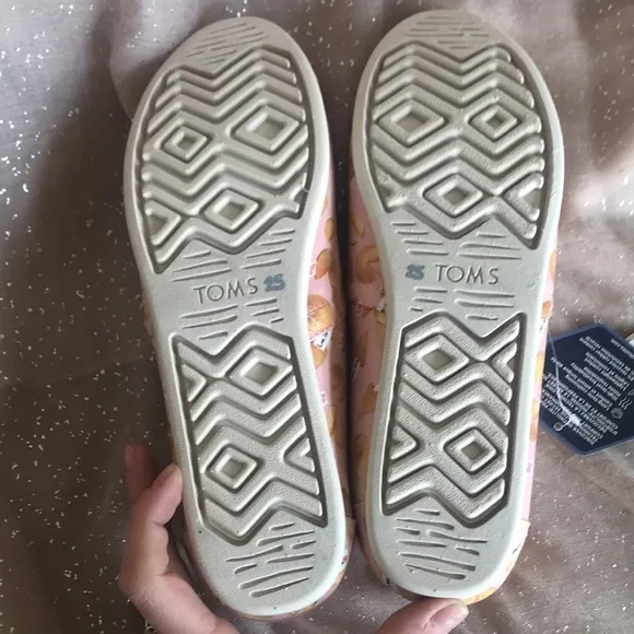 Brand New Toms Alpargata Dusty Blush Fortune Cookies Slip-On Shoes Ortholite