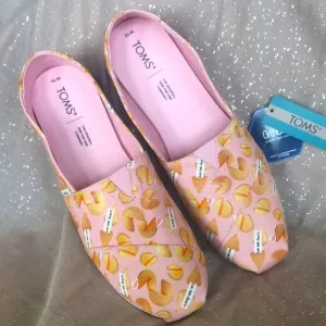 Brand New Toms Alpargata Dusty Blush Fortune Cookies Slip-On Shoes Ortholite