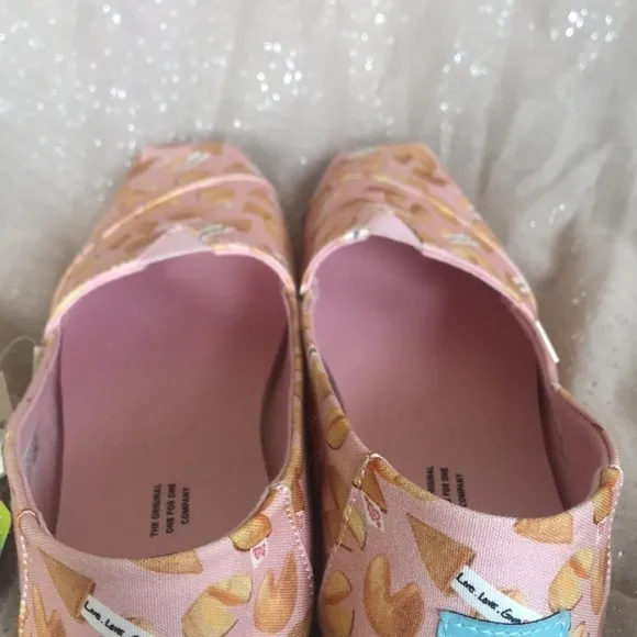Brand New Toms Alpargata Dusty Blush Fortune Cookies Slip-On Shoes Ortholite