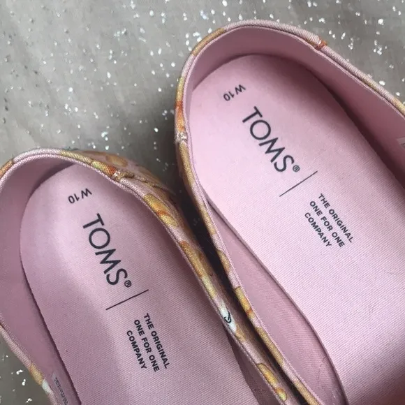 Brand New Toms Alpargata Dusty Blush Fortune Cookies Slip-On Shoes Ortholite