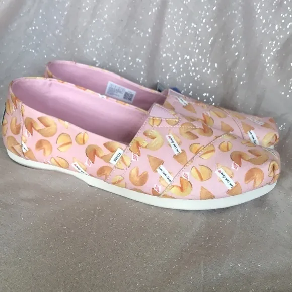 Brand New Toms Alpargata Dusty Blush Fortune Cookies Slip-On Shoes Ortholite