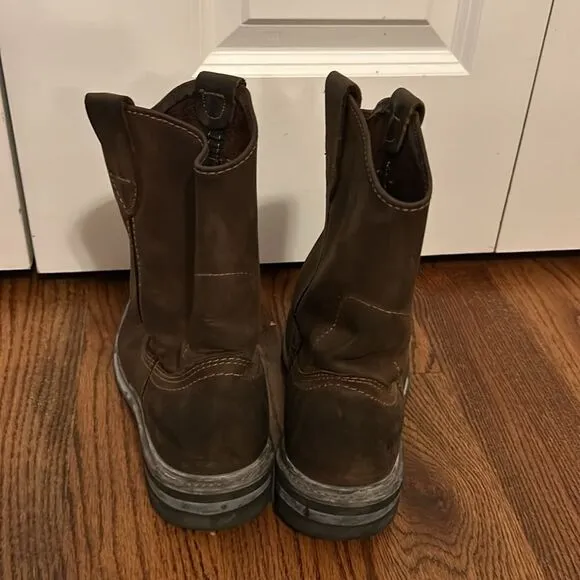 Brazos Leather, oil &amp; slip resistant Leather work boots Size 8