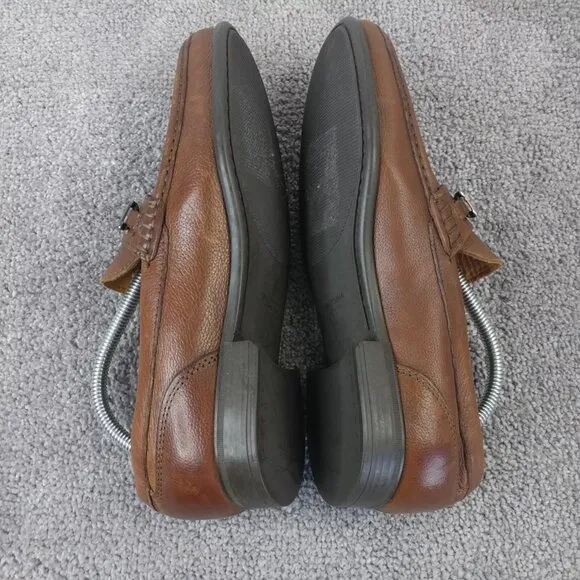 Broletto Horse Bit Loafers Mens Size 8 Shoes Brown Leather Slip On Made in Italy
