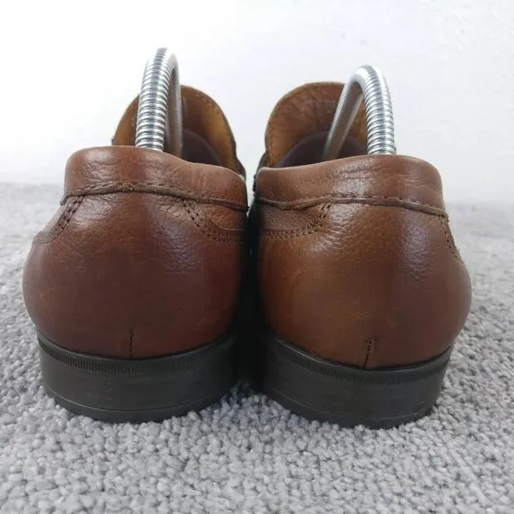 Broletto Horse Bit Loafers Mens Size 8 Shoes Brown Leather Slip On Made in Italy