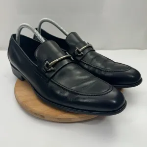 Broletto Oxford Dress Shoes Mens Size 10M Black Leather Horse Bit Buckle Slip On