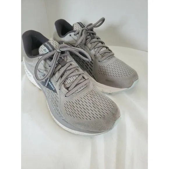 Brooks Adrenaline 21 Running Shoes Mens Size 10 Wide D Sneakers Athletic Gray