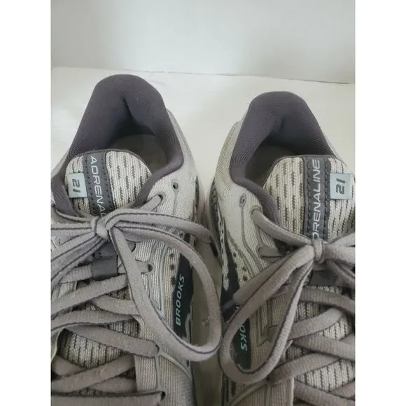 Brooks Adrenaline 21 Running Shoes Mens Size 10 Wide D Sneakers Athletic Gray
