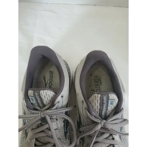 Brooks Adrenaline 21 Running Shoes Mens Size 10 Wide D Sneakers Athletic Gray