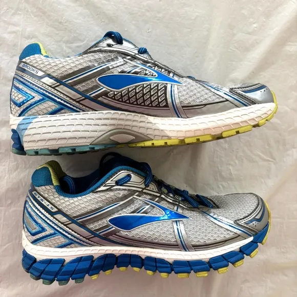 Brooks Adrenaline GTS 15 running shoes sneakers turq blue silver SZ 8 W NWOT