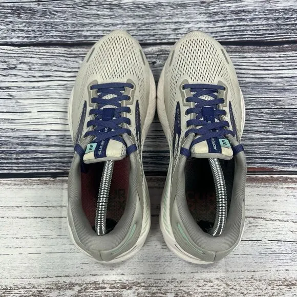 Brooks Adrenaline GTS 22 Gray Blue Athletic Running Sneakers, Men’s Size 9 2E