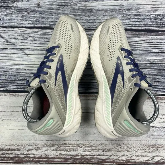 Brooks Adrenaline GTS 22 Gray Blue Athletic Running Sneakers, Men’s Size 9 2E