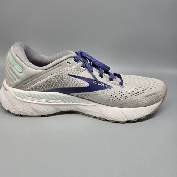 Brooks Alloy/Blue Adrenaline GTS 22 Running Sneakers Women Size 10.5 Narrow 2A