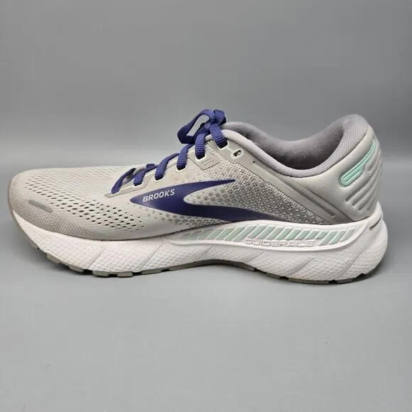 Brooks Alloy/Blue Adrenaline GTS 22 Running Sneakers Women Size 10.5 Narrow 2A