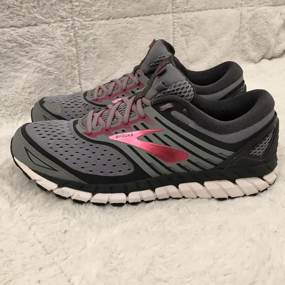 Brooks Ariel 18 Athletic Running Sneaker Shoes Gray Pink 1202711B091 Women 12 B