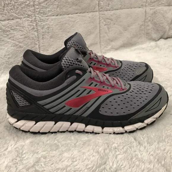 Brooks Ariel 18 Athletic Running Sneaker Shoes Gray Pink 1202711B091 Women 12 B
