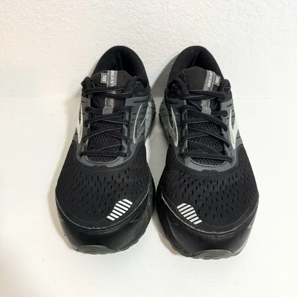 Brooks Beast 18 Shoes Mens US 11.5 4E Black Gray Running Sneakers 1102824E004