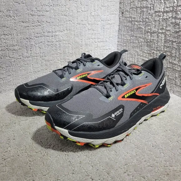 Brooks Cascadia 18 GTX Men's Size 12 Black Gore-Tex Running Sneakers 1104271D016