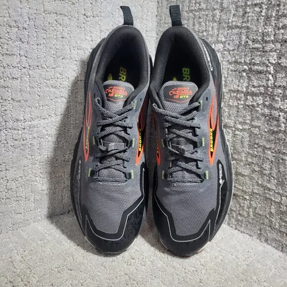 Brooks Cascadia 18 GTX Men's Size 12 Black Gore-Tex Running Sneakers 1104271D016