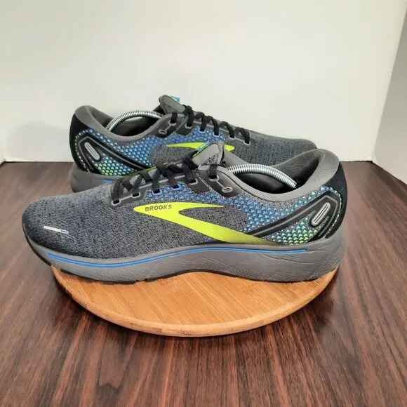 Brooks Ghost 14 Mens Size 12.5 Shoes Black Blue Nightlife Running Sneakers