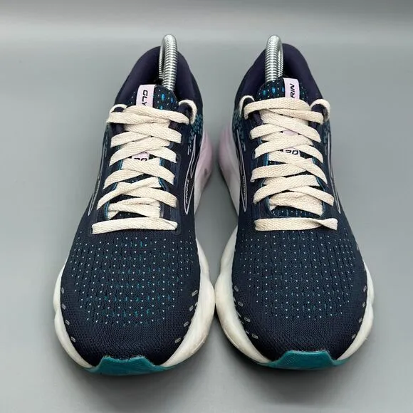 Brooks Glycerin 20 Women's 9 Navy Blue Athletic Running Shoes Lace-Up Sneakers