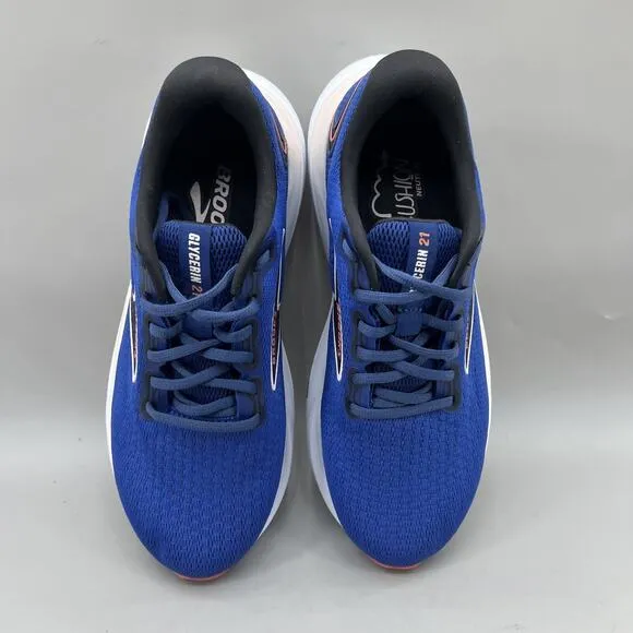 Brooks Glycerin 21 Running Sneakers Women's Size 9.5 D Blue White Comfort Shoes