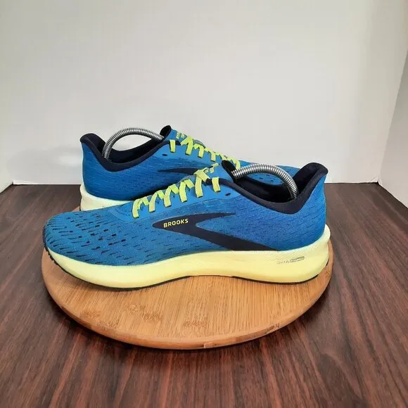 Brooks Hyperion Tempo Mens 10 Blue Nightlife Yellow Road Racing Running Sneakers