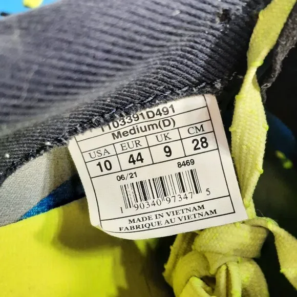 Brooks Hyperion Tempo Mens 10 Blue Nightlife Yellow Road Racing Running Sneakers