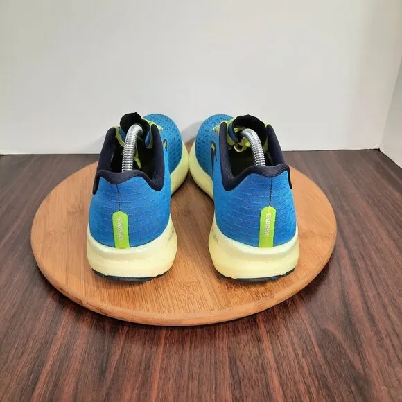 Brooks Hyperion Tempo Mens 10 Blue Nightlife Yellow Road Racing Running Sneakers