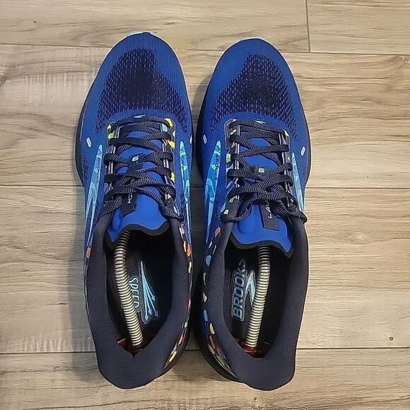Brooks Launch 9 Running Shoes Mens 11.5 Blue/Peacoat/Yellow Sneakers 1103861D462