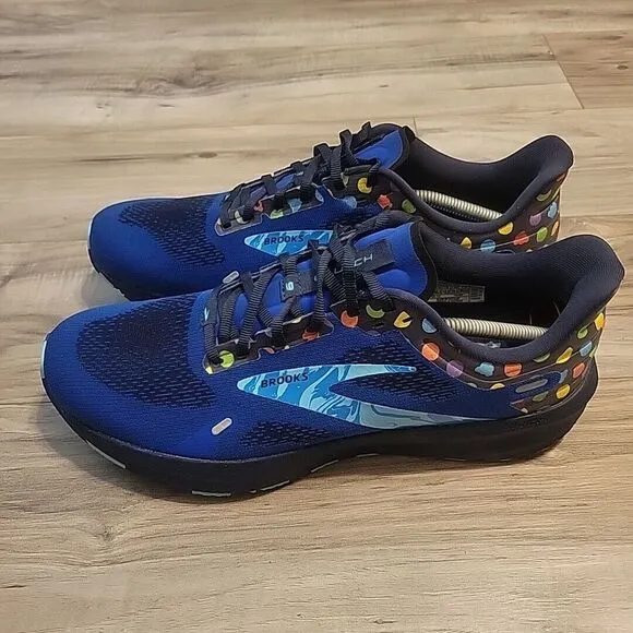 Brooks Launch 9 Running Shoes Mens 11.5 Blue/Peacoat/Yellow Sneakers 1103861D462
