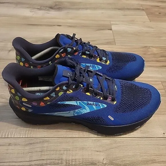 Brooks Launch 9 Running Shoes Mens 11.5 Blue/Peacoat/Yellow Sneakers 1103861D462