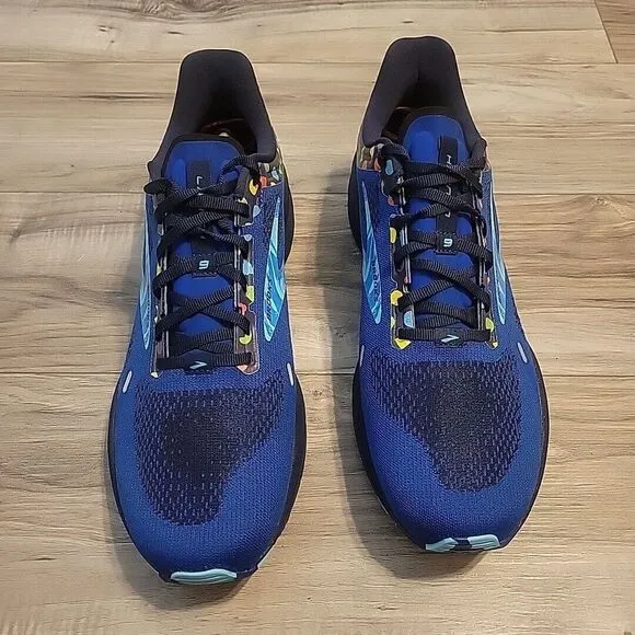 Brooks Launch 9 Running Shoes Mens 11.5 Blue/Peacoat/Yellow Sneakers 1103861D462