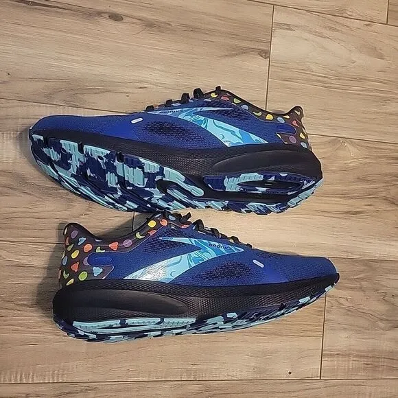Brooks Launch 9 Running Shoes Mens 11.5 Blue/Peacoat/Yellow Sneakers 1103861D462