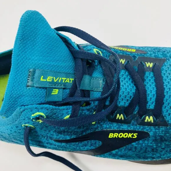 Brooks Levitate 3 Running Shoes Mens 10 Navy Green Sneakers 1103121D479