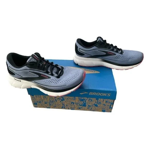 Brooks Trace 2 Running Shoes Sneakers Womens Size 8 Purple Impression Black Pink
