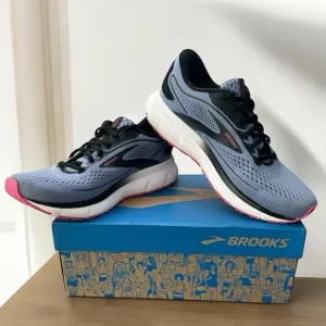 Brooks Trace 2 Running Shoes Sneakers Womens Size 8 Purple Impression Black Pink